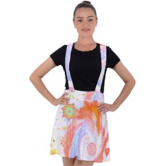 Flowers Blooming T- Shirt Coming Through  T- Shirt Velvet Suspender Skater Skirt by maxcute