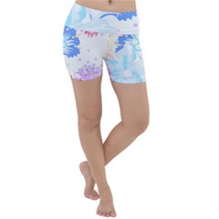 Flowers Illustration T- Shirt Sunshine Blossoms Lightweight Velour Yoga Shorts by maxcute