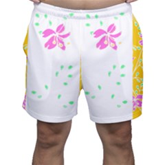 Flowers Illustration T- Shirtflowers T- Shirt (2) Men s Shorts