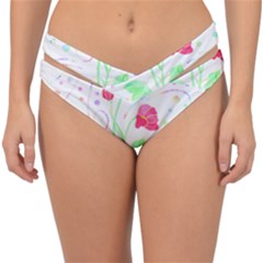 Flowers Illustration T- Shirtflowers T- Shirt (3) Double Strap Halter Bikini Bottom by maxcute