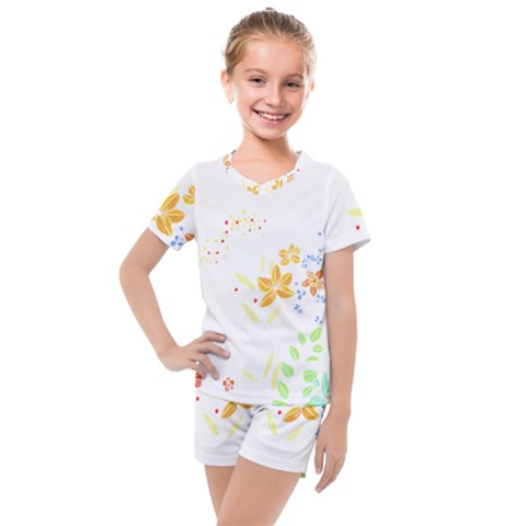 Flowers Lover T- Shirtflowers T- Shirt (1) Kids  Mesh Tee And Shorts Set by maxcute