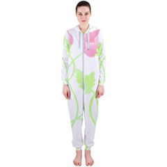 Flowers Lover T- Shirtflowers T- Shirt (6) Hooded Jumpsuit (ladies) by maxcute