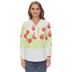 Flowers Lover T- Shirtflowers T- Shirt (7) Zip Up Long Sleeve Blouse
