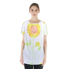 Flowers Lover T- Shirtflowers T- Shirt Skirt Hem Sports Top by maxcute