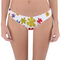 Flowers T- Shirt Flower Power T- Shirt Reversible Hipster Bikini Bottoms by maxcute