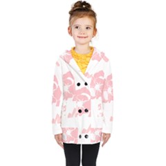 Flowers T- Shirt Flowers Pattern T- Shirt Kids  Double Breasted Button Coat