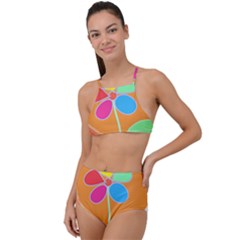 Flowers T- Shirtflowers And Sun T- Shirt High Waist Tankini Set