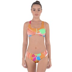 Flowers T- Shirtflowers And Sun T- Shirt Criss Cross Bikini Set by maxcute