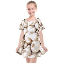 Garlic T- Shirt Garlic Bulbs Photograph T- Shirt Kids  Smock Dress