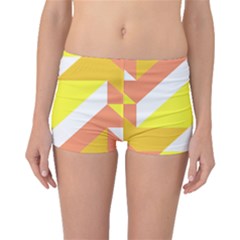 Geometric Abstract Art T- Shirt Sunrise Pattern Boyleg Bikini Bottoms by maxcute