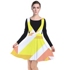 Geometric Abstract Art T- Shirt Sunrise Pattern Plunge Pinafore Dress by maxcute