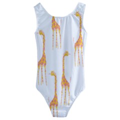 Giraffe Pattern T- Shirt Giraffes T- Shirt Kids  Cut-out Back One Piece Swimsuit by maxcute