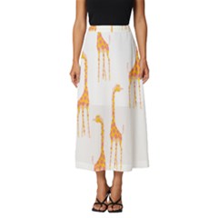 Giraffe Pattern T- Shirt Giraffes T- Shirt Classic Midi Chiffon Skirt by maxcute