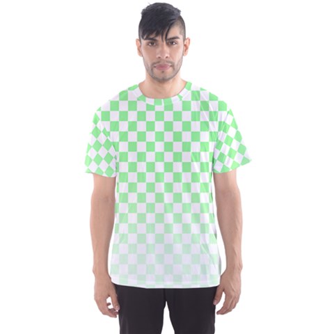 Green Checker T- Shirt Green Checker T- Shirt Men s Sport Mesh Tee by maxcute