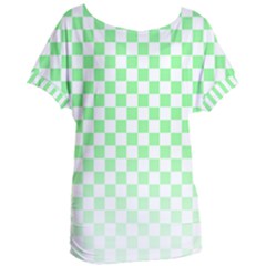 Green Checker T- Shirt Green Checker T- Shirt Women s Oversized Tee