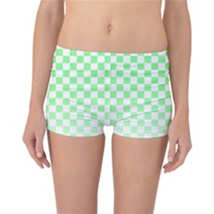 Green Checker T- Shirt Green Checker T- Shirt Reversible Boyleg Bikini Bottoms by maxcute