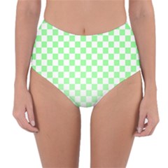 Green Checker T- Shirt Green Checker T- Shirt Reversible High-waist Bikini Bottoms by maxcute