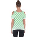 Green Checker T- Shirt Green Checker T- Shirt Cut Out Side Drop Tee View2