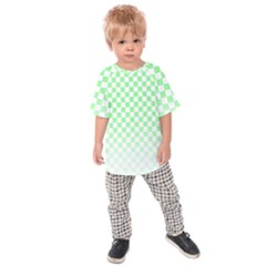 Green Checker T- Shirt Green Checker T- Shirt Kids  Raglan Tee