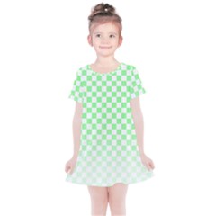 Green Checker T- Shirt Green Checker T- Shirt Kids  Simple Cotton Dress by maxcute