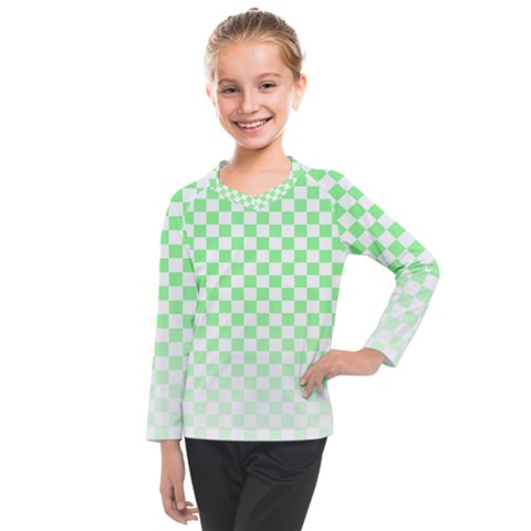 Green Checker T- Shirt Green Checker T- Shirt Kids  Long Mesh Tee by maxcute