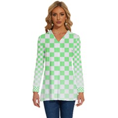 Green Checker T- Shirt Green Checker T- Shirt Long Sleeve Drawstring Hooded Top by maxcute