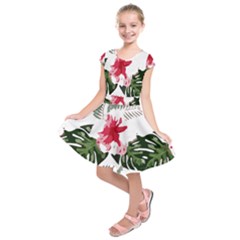 Hawaii T- Shirt Hawaii Blood Flower Garden T- Shirt Kids  Short Sleeve Dress by maxcute