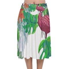 Hawaii T- Shirt Hawaii Creative Pattern T- Shirt Velvet Flared Midi Skirt