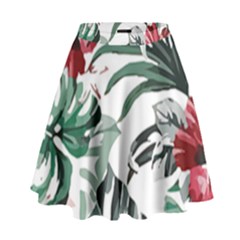 Hawaii T- Shirt Hawaii Flaw Pattern T- Shirt High Waist Skirt