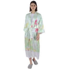 Hawaii T- Shirt Hawaii Flora Garden T- Shirt Maxi Satin Kimono