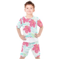 Hawaii T- Shirt Hawaii Floral Trend T- Shirt Kids  Tee And Shorts Set by maxcute