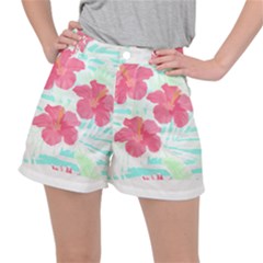 Hawaii T- Shirt Hawaii Floral Trend T- Shirt Ripstop Shorts by maxcute