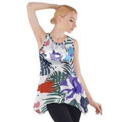 Hawaii T- Shirt Hawaii Flourish Pattern T- Shirt Side Drop Tank Tunic by maxcute