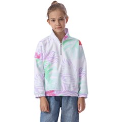 Hawaii T- Shirt Hawaii Flower Garden T- Shirt Kids  Half Zip Hoodie by maxcute