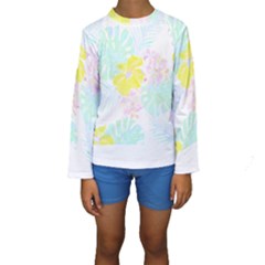 Hawaii T- Shirt Hawaii Flower Of Easter Garden T- Shirt Kids  Long Sleeve Swimwear by maxcute