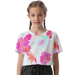 Hawaii T- Shirt Hawaii Flowerbages Pattern T- Shirt Kids  Basic Tee