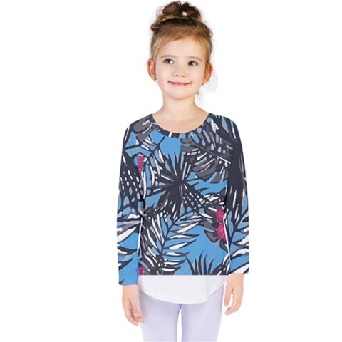 Hawaii T- Shirt Hawaii Flowering Trend T- Shirt Kids  Long Sleeve Tee by maxcute