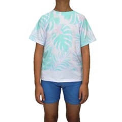 Hawaii T- Shirt Hawaii Forest Pattern T- Shirt Kids  Short Sleeve Swimwear by maxcute