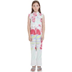 Hawaii T- Shirt Hawaii Forest Trend T- Shirt Kids  Sleeveless Ruffle Edge Band Collar Chiffon One Piece