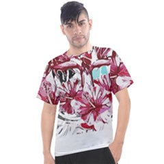Hawaii T- Shirt Hawaii Indian Flower Modern T- Shirt Men s Sport Top