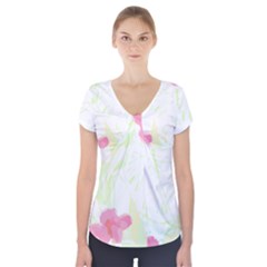 Hawaii T- Shirt Hawaii Mahalo Trend T- Shirt Short Sleeve Front Detail Top by maxcute