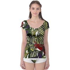 Hawaii T- Shirt Hawaii Pattern Garden T- Shirt Boyleg Leotard 