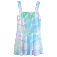 Hawaii T- Shirt Hawaii Sole Flowers T- Shirt Kids  Layered Skirt Swimsuit