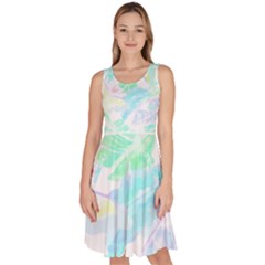 Hawaii T- Shirt Hawaii Sole Flowers T- Shirt Knee Length Skater Dress With Pockets