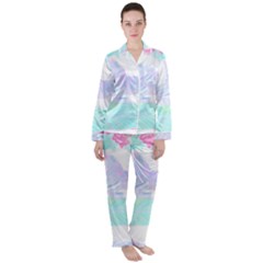 Hawaii T- Shirt Hawaii Umbelifloral Pattern T- Shirt Women s Long Sleeve Satin Pajamas Set	 by maxcute