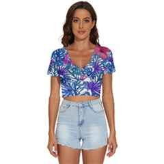 Hawaii T- Shirt Hawaii Valley Garden T- Shirt V-neck Crop Top by maxcute