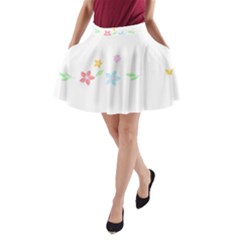 Hello Spring T- Shirt Happy Spring Yall Flowers Bloom Floral First Day Of Spring T- Shirt A-line Pocket Skirt by maxcute