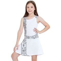 Henna Alphabet T- Shirt Henna Alphabet P Kids  Lightweight Sleeveless Dress