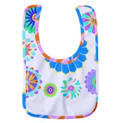 Hippie T- Shirt Psychedelic Floral Power Pattern T- Shirt Baby Bib by maxcute