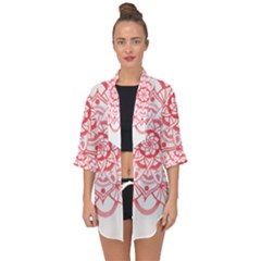 Intricate Mandala T- Shirt Shades Of Pink Floral Mandala T- Shirt Open Front Chiffon Kimono by maxcute